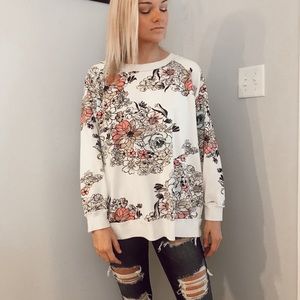 FREE PEOPLE Floral Sweatshirt
